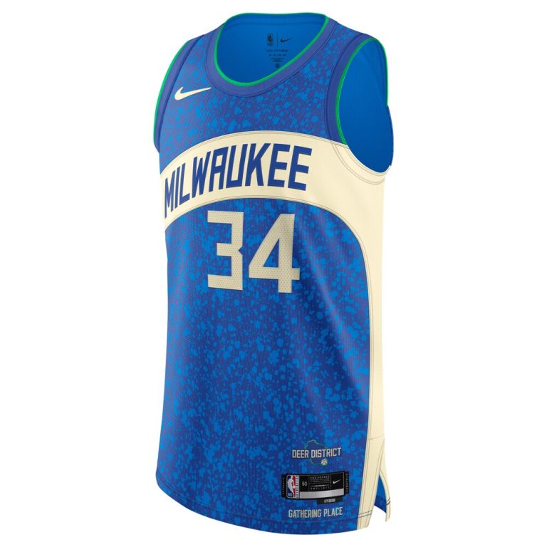 Nike Giannis Antetokounmpo Milwaukee Bucks 2023/24 Authentic Jersey ...