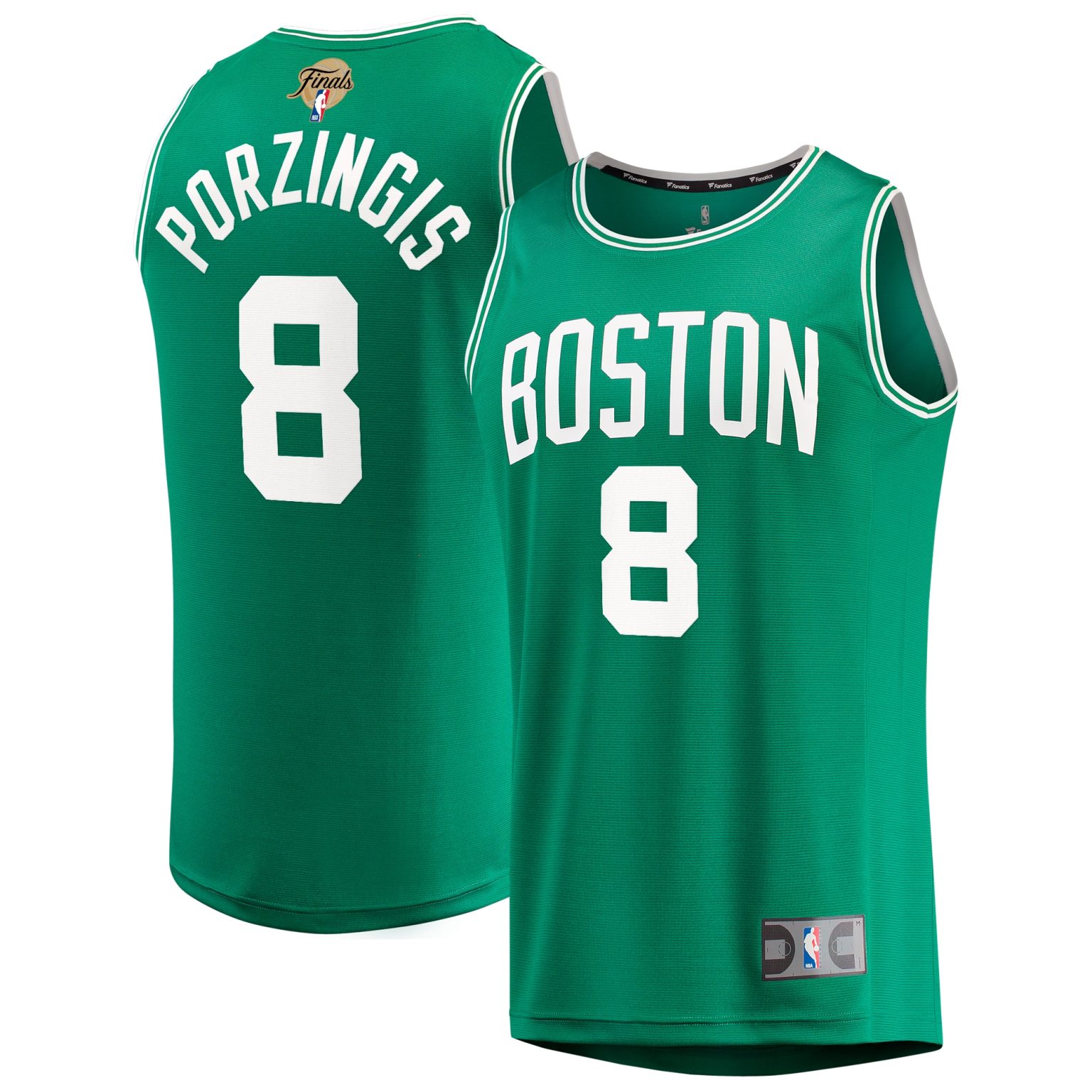 Mens Fanatics Kristaps Porzingis Kelly Green Boston Celtics 2024 Nba Finals Fast Break Replica 